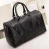 Sac de voyage tendance - grande contenance - cuir - motif tissé
