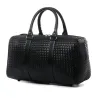 Sac de voyage tendance - grande contenance - cuir - motif tissé