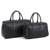 Sac de voyage tendance - grande contenance - cuir - motif tissé