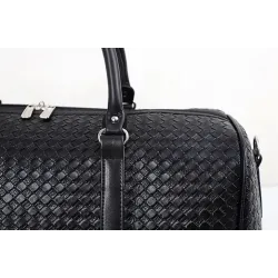 Sac de voyage tendance - grande contenance - cuir - motif tissé