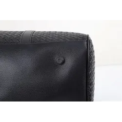 Sac de voyage tendance - grande contenance - cuir - motif tissé