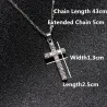 Zilveren collier - met kristallen kruisHalskettingen