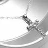 Zilveren collier - met kristallen kruisHalskettingen