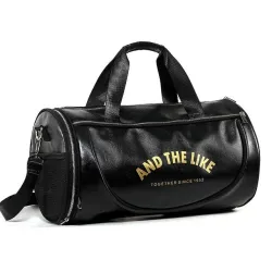 Sac à bandoulière de voyage / sport élégant - avec rangement pour chaussures - grande capacité - cuir