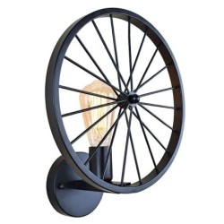 Retro wall light - metal lamp - industrial wheel designWall lights