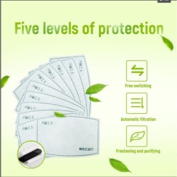 Gezichts-/mondmaskers - herbruikbaar - anti bacterieel - met PM 2.5 filter - 4 stuksMondmaskers