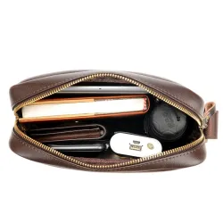 Elegante leren schoudertas - S - M - LTassen