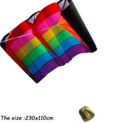 Strand regenboog vlieger - met handvat / enkele lijnVliegers