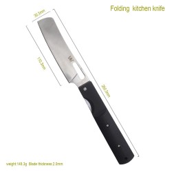 Couteau de cuisine - couteau de camping - pliable - acier inoxydable