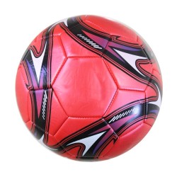 Ballon de football professionnel - cuir - rouge - taille 5