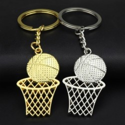 Metalen sleutelhanger - basketbal - net - basketbalveldSleutelhangers