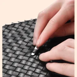 Sac à bandoulière élégant - porte-documents d'affaires - cuir véritable tressé - grande capacité