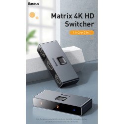Baseus - Commutateur 4K HD - Adaptateur compatible HDMI