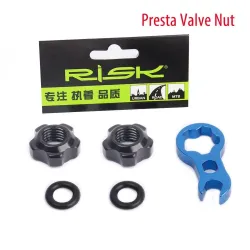 Buse à air pour pneu de vélo - noyau de valve presta - vis à écrou avec clé d'installation