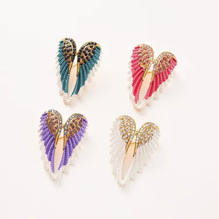 Broche ailes d'ange en cristal