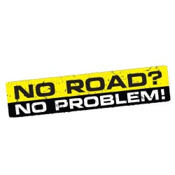 NO ROAD NO PROBLEM - autocollant de voiture en vinyle - 5 * 3 cm