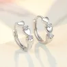 Elegante oorbellen - hartjes / zirkonia - 925 sterling zilverOorbellen