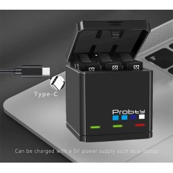 Batterie Li-ion 1680mAh - avec chargeur - pour GoPro Hero 5 / 6 / 7