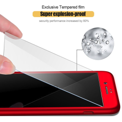 Luxe 360 full cover - met screenprotector van gehard glas - voor iPhone - paarsBescherming