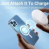 Magsafe draadloos opladen - transparant magnetisch hoesje - magnetische leren kaarthouder - voor iPhone - geelBescherming