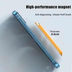 Magsafe wireless charging - transparent magnetic case - magnetic leather card holder - for iPhone - redProtection