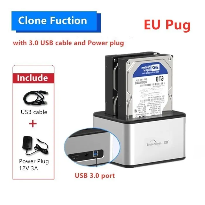 5GBP - USB 3.0 - aluminum dual Bay - docking station - HDD caseHDD case