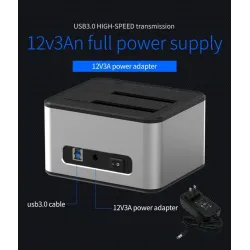 5GBP - USB 3.0 - aluminum dual Bay - docking station - HDD caseHDD case