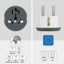 AU / US / UK / CN naar EU - reisadapter - converter - 250V - 16AStekkers