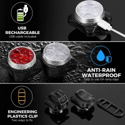 Lampe pour collier de chien - LED - sécurité - marche nocturne