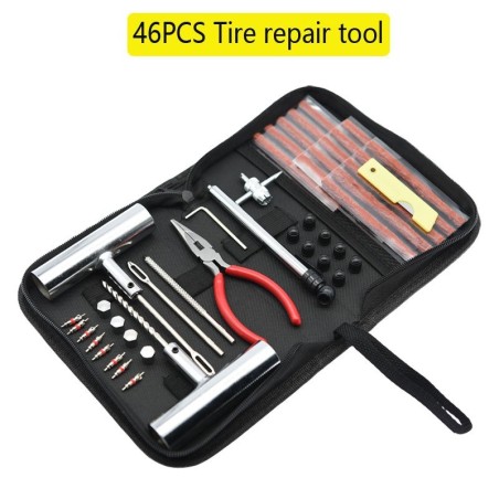 Autobandenreparatiegereedschap - kit - 46 stuksBanden reparatie onderdelen