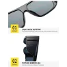Lunettes de soleil carrées - oversize - UV400 - mixte