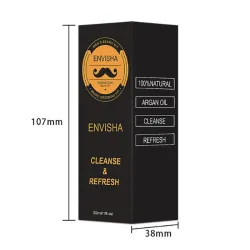 Set de soin de barbe professionnel - crème - huile - peigne - ciseaux - 6 pièces