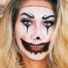 Tatouage temporaire Halloween - autocollant étanche - bouche de clown - 12 pièces