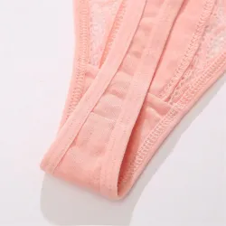 Sexy kanten string - uitgeholde zijkanten met dubbele bandjes - 1 stukLingerie