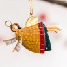 Kerstdecoratie - hangende metalen ornamenten - engel - KerstmanKerstmis