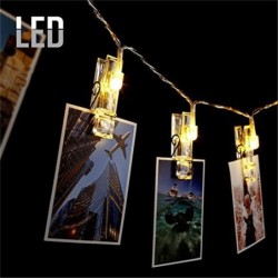 Guirlande LED - guirlande à clips - accroche photos - à piles