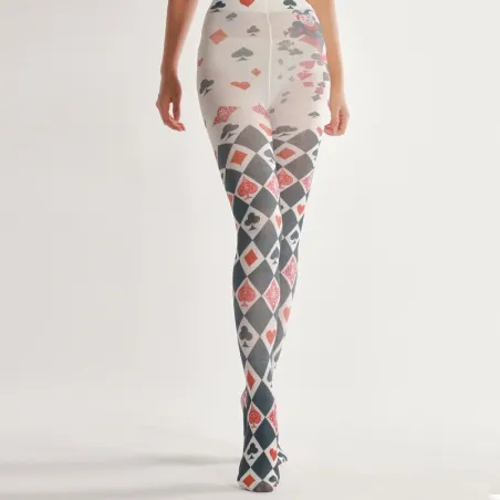 Halloween maillot - speelkaarten print - grijsLingerie
