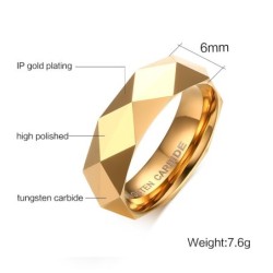 Tungsten carbide men's ring - gold / rose gold / blackRings
