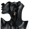 Hook gold earrings - heart / pearlsEarrings