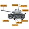 Militaire elektrische tank - bouwstenen - aanraakschakelaar - educatief speelgoed - 378 stukjesConstructie