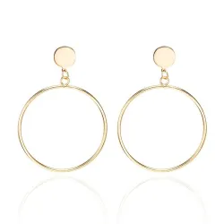 Boucles d'oreilles cercle classique - or - argent