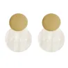 Boucles d'oreilles élégantes à double cercle