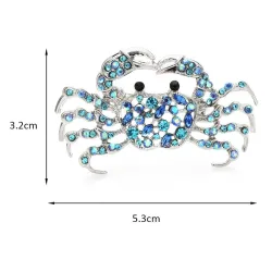 Crabe strass - broche