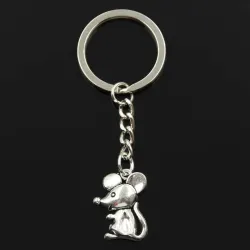 Jolie petite souris - bronze/argent - porte-clés