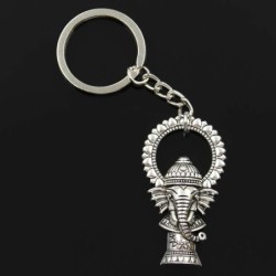 Vintage Ganesha Boeddha olifant - metalen sleutelhangerSleutelhangers