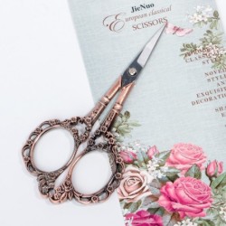 Ciseaux à ongles de style ancien - motif floral vintage