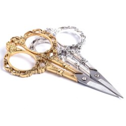 Antique style nail scissors - vintage floral patternClippers & Trimmers