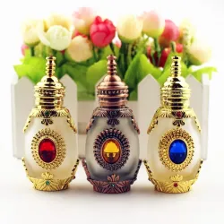 Antieke parfumfles - mat glas - kristal - met druppelaar - 15 mlParfum