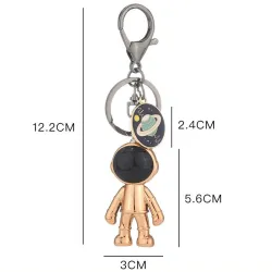 Acrylic robot spaceman / planets - keychainKeyrings
