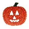 Broche citrouille d'Halloween en cristal